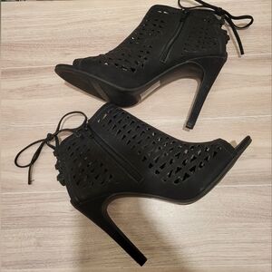 Lc Lauren Conrad Black Women's Heeled Sandals